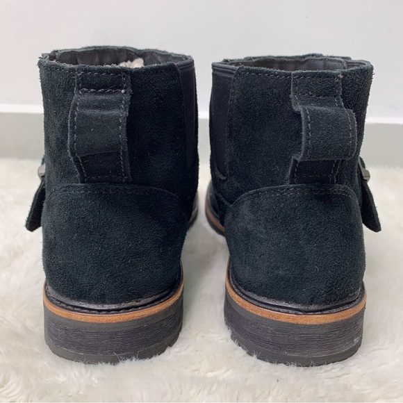L.L. Bean 503167 Women's Black Old Port Suede Leather Ankle Boots Size 8 - Picture 13 of 16